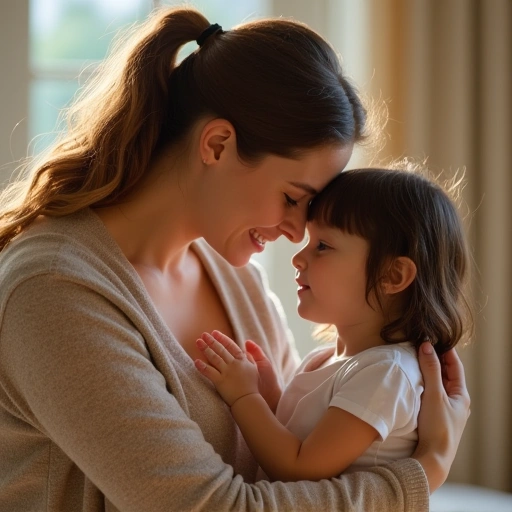 Mother and child representing blessing